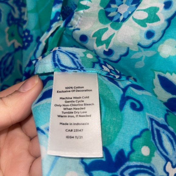 TALBOTS Floral Tie Neck Shell - Picture 4 of 4